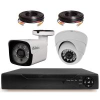 Комплект видеонаблюдения AHD 2Мп Ps-Link KIT-B202HD 1 камера для помещения, 1 камера для улицы