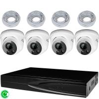 Комплект видеонаблюдения IP 5Мп Ps-Link KIT-A504IP-ST 4 камеры для помещения, аналитика, детекция человека, область вторжения