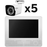 Комплект видеонаблюдения AHD 2Мп Ps-Link KIT-C9205HD 5 камер для улицы, регистратор с монитором