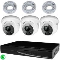 Комплект видеонаблюдения IP 5Мп Ps-Link KIT-A503IP-ST 3 камеры для помещения, аналитика, детекция человека, область вторжения
