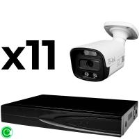 Комплект видеонаблюдения IP 5Мп Ps-Link KIT-C511IP-ST 11 камер для улицы, аналитика, детекция человека, детекция автомобиля, область вторжения