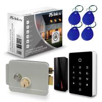 Система СКУД PS-Link KIT-T12MF-P-G / эл. механический замок / 2 считывателя RFID / Mifare