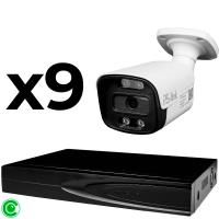 Комплект видеонаблюдения IP 5Мп Ps-Link KIT-C509IP-ST 9 камер для улицы, аналитика, детекция человека, детекция автомобиля, область вторжения