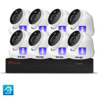 Комплект видеонаблюдения 2Мп IP Ps-Link KIT-A208IPM-POE 8 камер с микрофоном для помещения, питание PoE, ночная съёмка