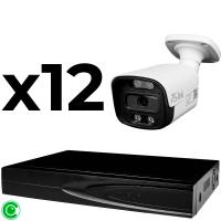 Комплект видеонаблюдения IP 5Мп Ps-Link KIT-C512IP-ST 12 камер для улицы, аналитика, детекция человека, детекция автомобиля, область вторжения
