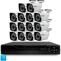 Комплект видеонаблюдения AHD 5Мп Ps-Link KIT-C514HD 14 камер для улицы, ночная съемка, датчик движения