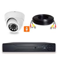 Комплект видеонаблюдения AHD 2Мп PS-link KIT-A201HDM 1 камера для помещения с микрофоном