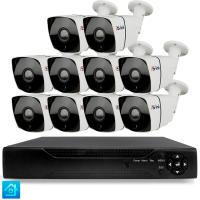 Комплект видеонаблюдения AHD 8Мп Ps-Link KIT-C810HD 10 камер для улицы, ночная съемка, датчик движения