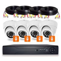 Комплект видеонаблюдения AHD 5Мп Ps-Link A504HDM 4 камеры для помещения 4 микрофона
