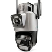 Поворотная камера видеонаблюдения 4G GSM IP 2x2Мп Ps-Link PS-GBT10X20HD c 2 камерами и защитой IP66