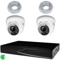 Комплект видеонаблюдения IP 5Мп Ps-Link KIT-A502IP-ST 2 камеры для помещения, аналитика, детекция человека, область вторжения