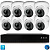 Комплект видеонаблюдения IP 2Мп Ps-Link KIT-A208IPM-POE 8 камер с микрофоном для помещения, питание PoE, ночная съёмка