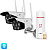 Комплект видеонаблюдения 4G 3Мп Ps-Link KIT-XMC302-4G 2 камеры для улицы, микрофон, динамик, LED-подсветка, слот microSD, приложение