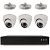 Комплект видеонаблюдения IP 2Мп Ps-Link KIT-A203IP-POE 3 камеры с ночной съемкой для помещения, с датчиком движения, питание PoE