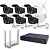 Комплект видеонаблюдения WIFI 5Мп Ps-Link KIT-XMS506RD-WIFI беспроводной, 6 камер для улицы, ночное видение, удаленный доступ