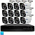 Комплект видеонаблюдения AHD 5Мп Ps-Link KIT-C512HD 12 камер для улицы, ночная съемка, датчик движения