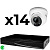 Комплект видеонаблюдения IP 8Мп Ps-Link KIT-A814IP-ST 14 камер для помещения, аналитика, детекция человека, область вторжения