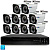 Комплект видеонаблюдения AHD 2Мп Ps-Link KIT-C210HD 10 камер для улицы, ночная съемка, датчик движения