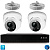 Комплект видеонаблюдения IP 2Мп Ps-Link KIT-A202IPM-POE 2 камеры с микрофоном для помещения, питание PoE, ночная съёмка