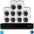 Комплект видеонаблюдения IP 2Мп Ps-Link KIT-A210IPM-POE 10 камер с микрофоном для помещения, питание PoE, ночная съёмка