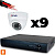 Комплект видеонаблюдения Ps-Link KIT-A509HD-MX AHD/TVI 5Мп, 9 камер с микрофоном, AoC, звук по КВК, регистратор 16 кан.