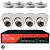 Комплект видеонаблюдения IP 5Мп Ps-Link KIT-A504POE-YE-LT 4 камеры с сервисом IPEYE, для ПВЗ, офиса, производства
