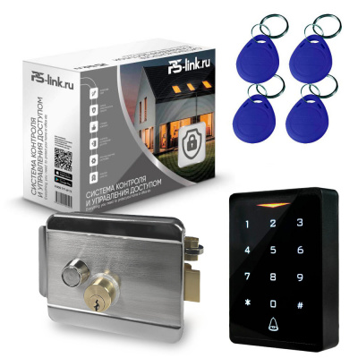 Система СКУД Ps-Link KIT-CH1-SSM / кодовая панель / эл. механический замок / RFID, WIFI