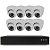 Комплект видеонаблюдения IP 2Мп Ps-Link KIT-A208IP-POE 8 камер с ночной съемкой для помещения, с датчиком движения, питание PoE