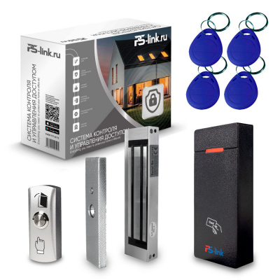Комплект СКУД Ps-Link KIT-M010MF-WP-180 / эл. магнитный замок 180кг / RFID