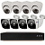 Комплект видеонаблюдения IP 2Мп Ps-Link KIT-B208IP-POE 4 камеры для помещения, 4 камеры для улицы, ночная съёмка, POE питание