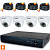 Комплект видеонаблюдения Ps-Link KIT-A504HD-MX AHD/TVI 5Мп, 4 камеры с микрофоном, AoC, звук по КВК, регистратор 4 кан.