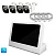 Комплект видеонаблюдения IP 2Мп Ps-Link KIT-C204IP-POE-LCD с POE питанием и монитором 10", 4 уличные камеры с ночной съёмкой