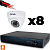 Комплект видеонаблюдения Ps-Link KIT-A508HD-MX AHD/TVI 5Мп, 8 камер с микрофоном, AoC, звук по КВК, регистратор 8 кан.
