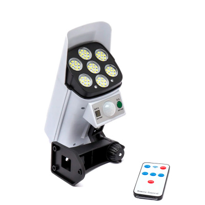 Муляж камеры видеонаблюдения Ps-Link YG-1575 с прожектором, датчиком движения, солнечной панелью, мигающим led огнем