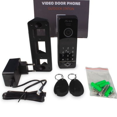 Вызывная панель для видеодомофона Ps-Link PS-207RCP Black с контроллером и считывателем Mifare