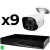 Комплект видеонаблюдения IP 5Мп Ps-Link KIT-C509IP-ST 9 камер для улицы, аналитика, детекция человека, детекция автомобиля, область вторжения
