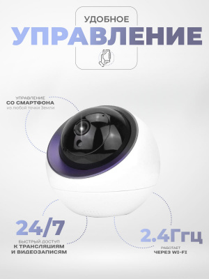 Камера видеонаблюдения WIFI 2Мп Ps-Link TE20 с микрофоном, динамиком, ИК-подсветкой, слот microSD
