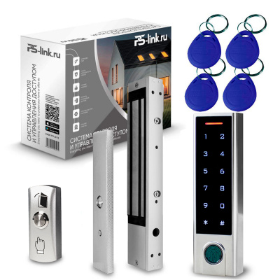 Система СКУД Ps-Link KIT-HF3WF-350 / сканер отпечатков / магнитный замок 350кг / RFID, WIFI
