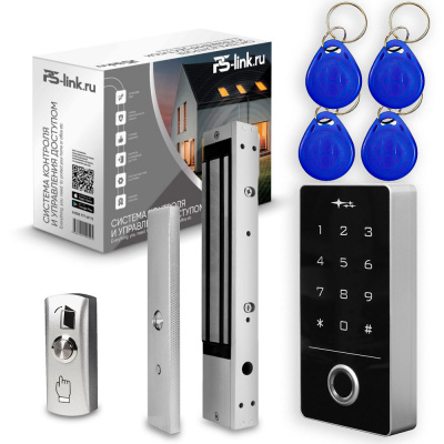 Комплект СКУД Ps-Link KIT-TF1EM-WP-W-350 сканер отпечатка / 10000 пользователей / IP66