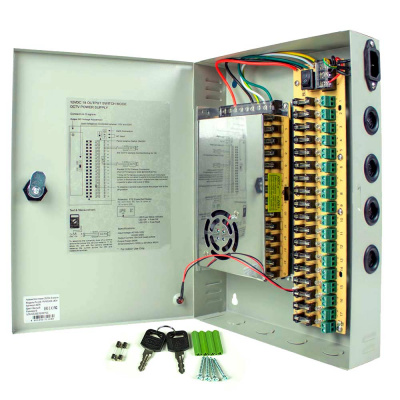 Блок питания 12В/20A Ps-Link M1220-18CH на 18 каналов