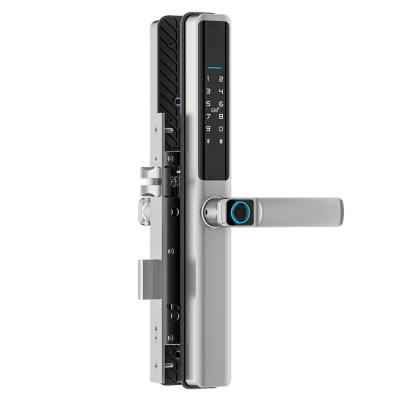 Дверной Wi-Fi замок Ps-Link F5-TY с открыванием по отпечатку пальца, IP65, серебристый