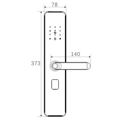 Дверной замок WIFI PS-Link PS-K2 розовое золото, биометрический, отпечаток пальца, временный пароль, ключ, карта
