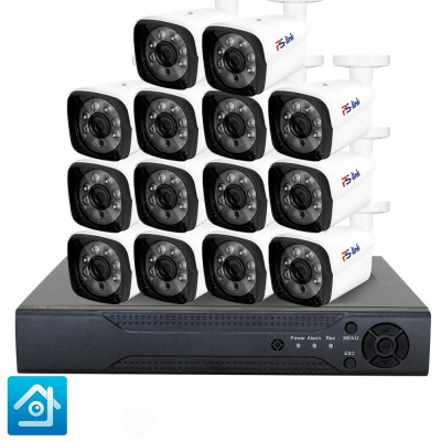 Комплект видеонаблюдения AHD 2Мп Ps-Link KIT-C214HD 14 камер для улицы