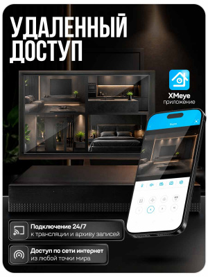 Комплект видеонаблюдения IP 5Мп Ps-Link KIT-C509IP-PL 9 камер для улицы, программный датчик движения, удаленный доступ, ночное видение, умный коммутатор