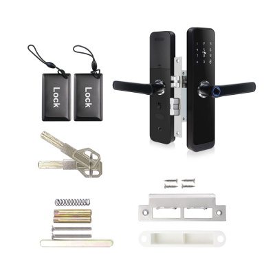 Дверной замок WIFI Ps-Link HR07 WIFI с датчиком отпечатка пальца Чёрный
