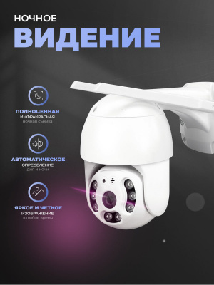 Камера видеонаблюдения WIFI 3Мп Ps-Link WPM30HD микрофон, динамик, защита IP66, LED-подсветка, слот microSD, приложение ICSee