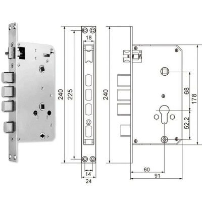 Дверной замок WIFI Ps-Link PS-Z13-TY-P с отпечатком пальца / экран / сенсорный