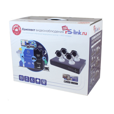 Комплект видеонаблюдения AHD 2Мп Ps-Link KIT-A201HDM 1 камера для помещения с микрофоном