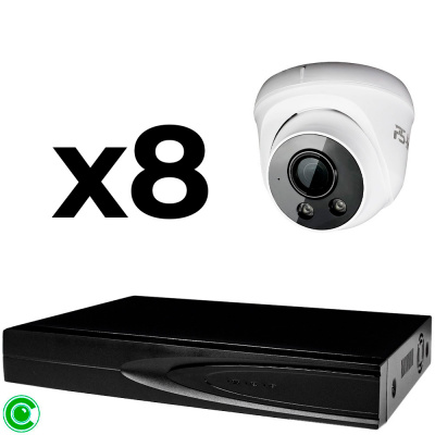 Комплект видеонаблюдения IP 8Мп Ps-Link KIT-A808IP-ST 8 камер для помещения, аналитика, детекция человека, область вторжения