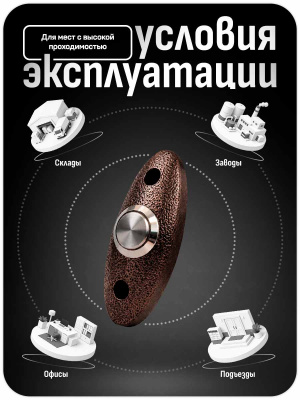 Кнопка выхода Ps-Link PS-OP01 Bronze, металл, НО контакт, без подсветки